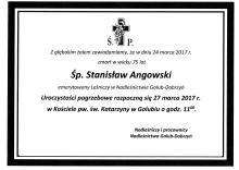 Zmarł emerytowany leśniczy Śp. Stanisław Angowski